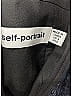 Self-Portrait Black Blue Fil Coupé One-Shoulder Top Size 0 - photo 3