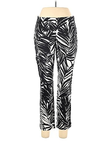 Lafayette 148 New York Zebra Print Black Casual Pants Size 10 - 85