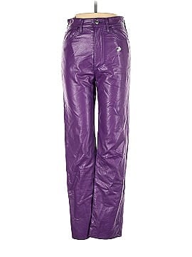 AGOLDE Purple Recycled Leather Pants (view 1)