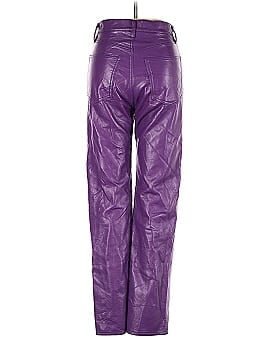 AGOLDE Purple Recycled Leather Pants (view 2)
