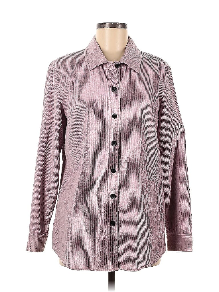 J.Jill 100% Cotton Marled Purple Jacket Size M - photo 1