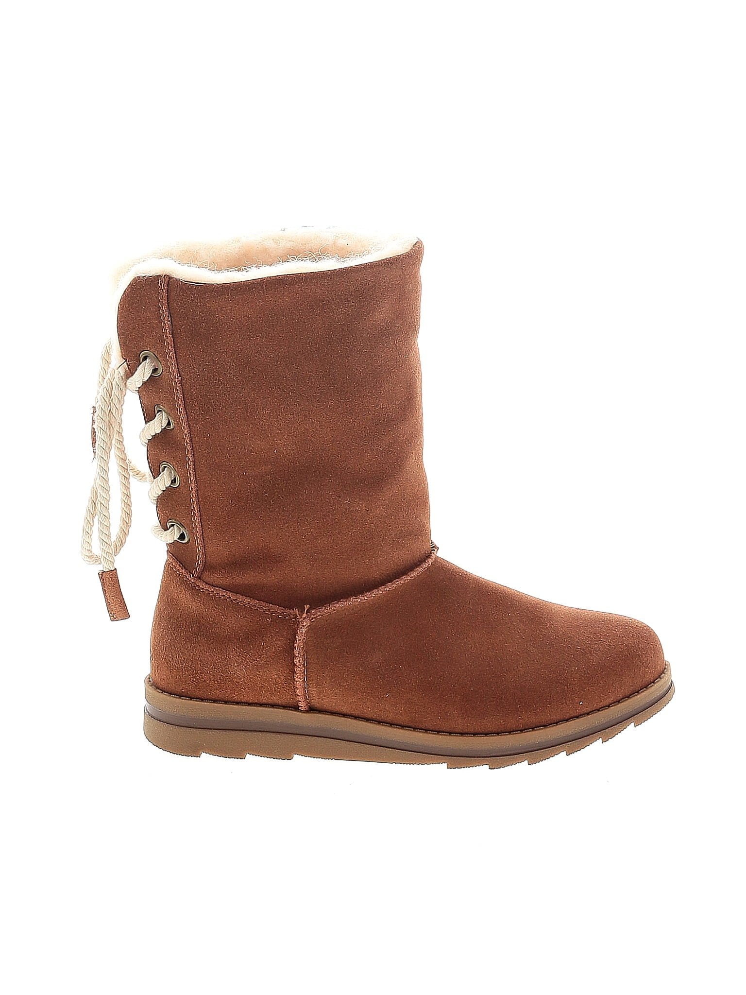 Muk Luks Solid Brown Boots Size 6 - 51% off | thredUP