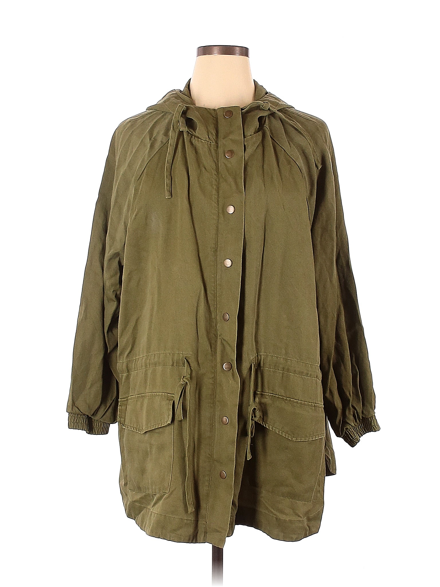 Jane and Delancey 100% Lyocell Solid Green Jacket Size 1X (Plus) - 57% ...