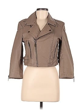 Prune Leather Jacket (view 1)