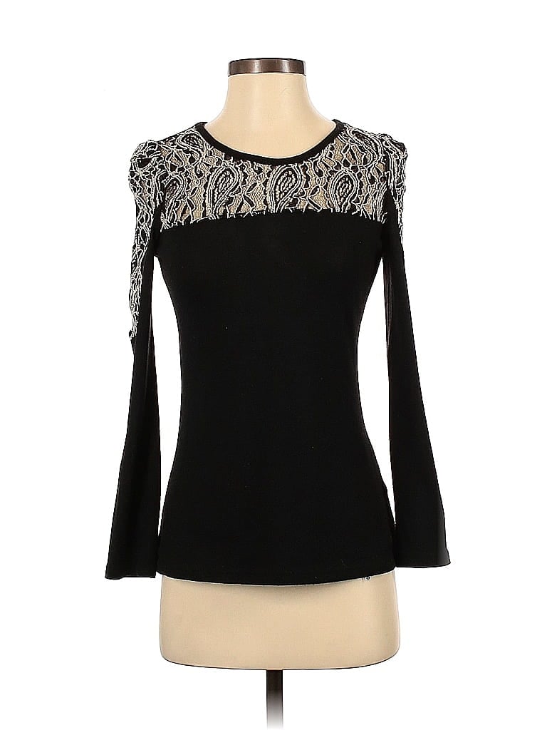 Georgiou Studio 100% Polyester Black Long Sleeve Top Size XS - photo 1