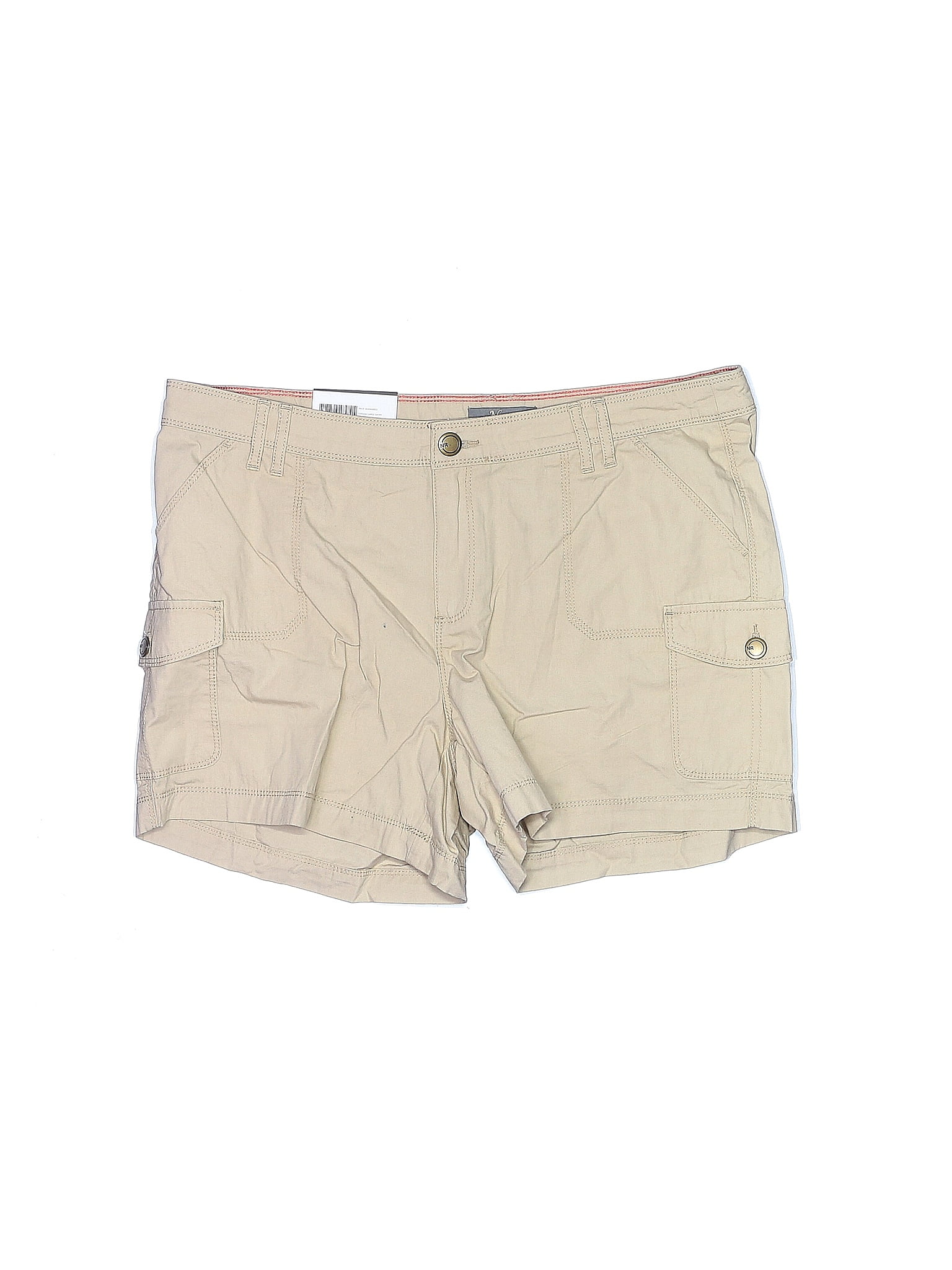 Natural Reflections 100 Cotton Solid Tan Cargo Shorts Size 16 45
