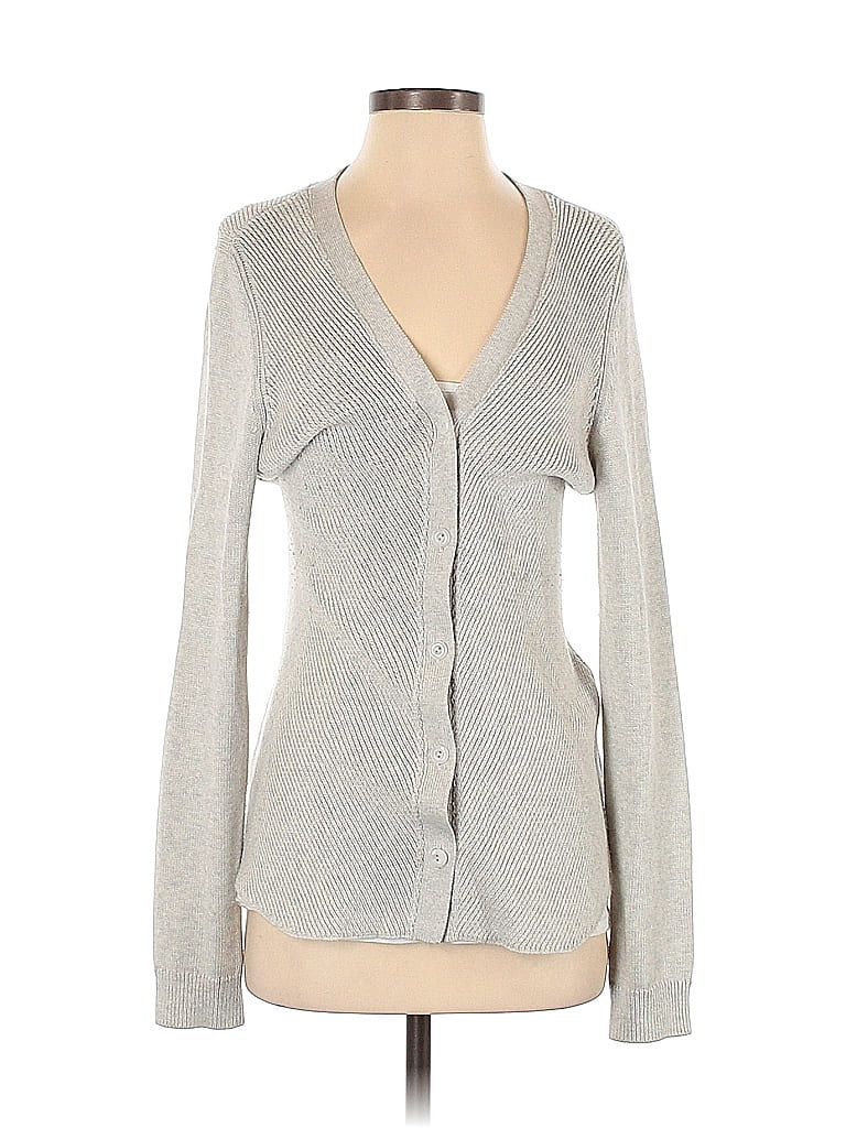 CAbi Color Block Solid Gray Silver Cardigan Size S - 67% off | thredUP