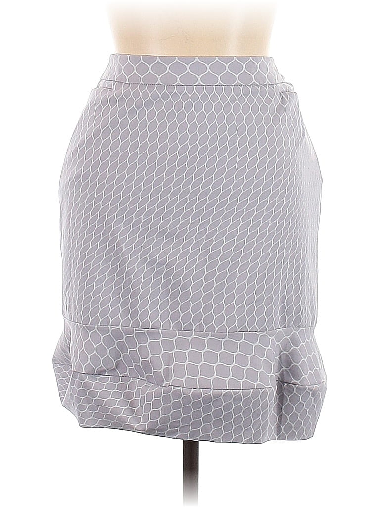 Yeohlee Houndstooth Jacquard Argyle Grid Graphic Gray Casual Skirt Size 10 - photo 1