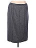 Weill Marled Chevron-herringbone Gray Wool Skirt Size 16 - photo 1