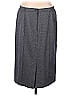 Weill Marled Chevron-herringbone Gray Wool Skirt Size 16 - photo 2