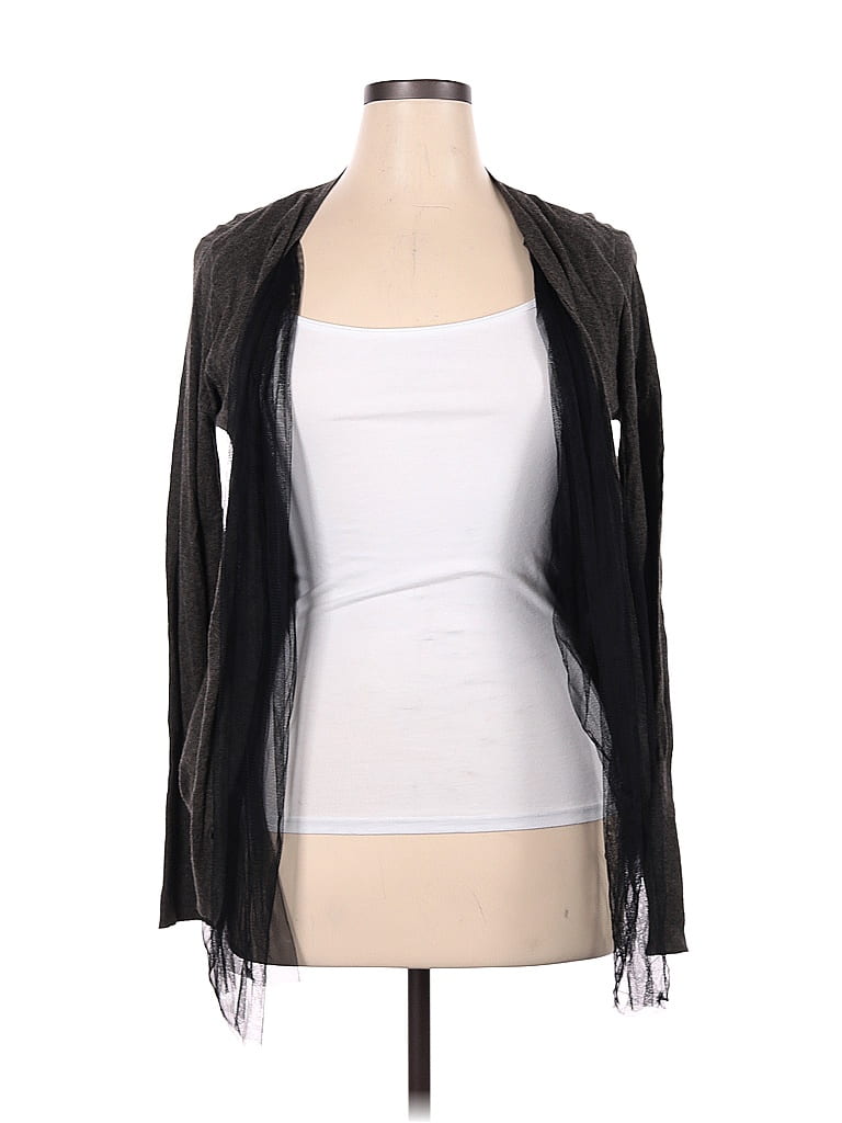 Cardigan Femme Vera Wang XL - Coton Noir Boutonné - Occasion Très Bon état