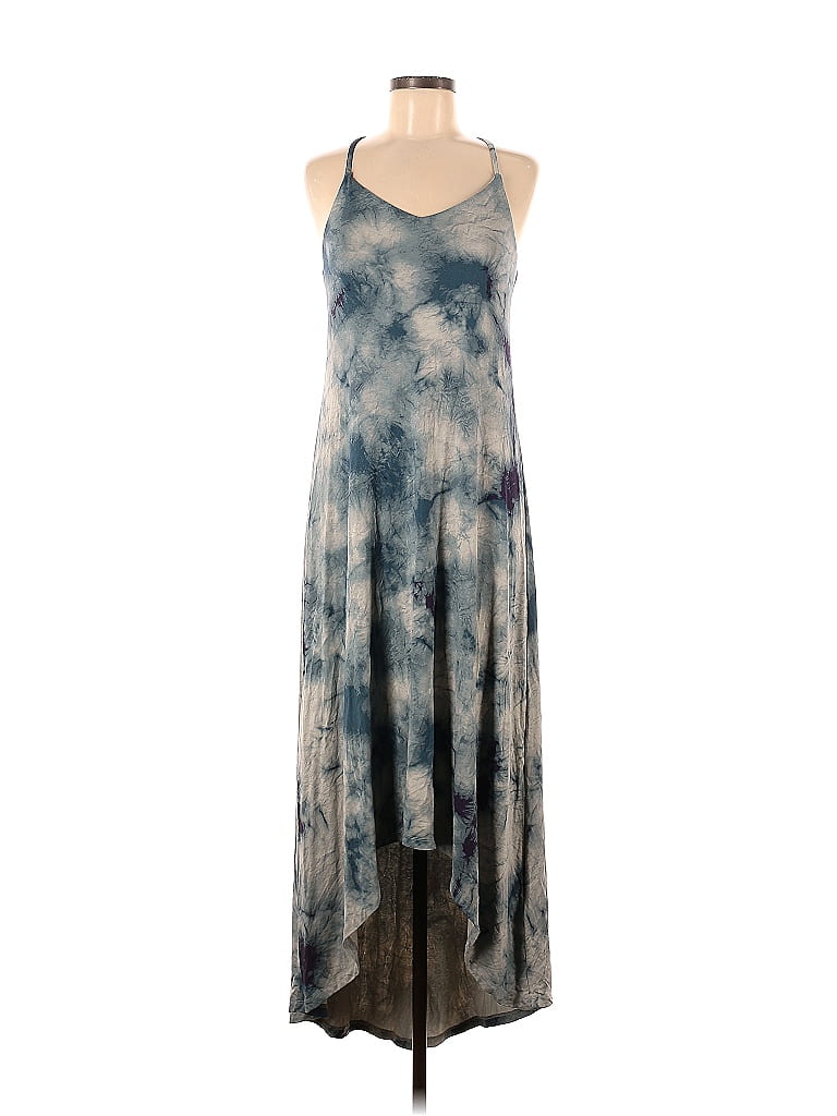 Cynthia Rowley TJX Acid Wash Print Tie-dye Blue Casual Dress Size 2 - photo 1