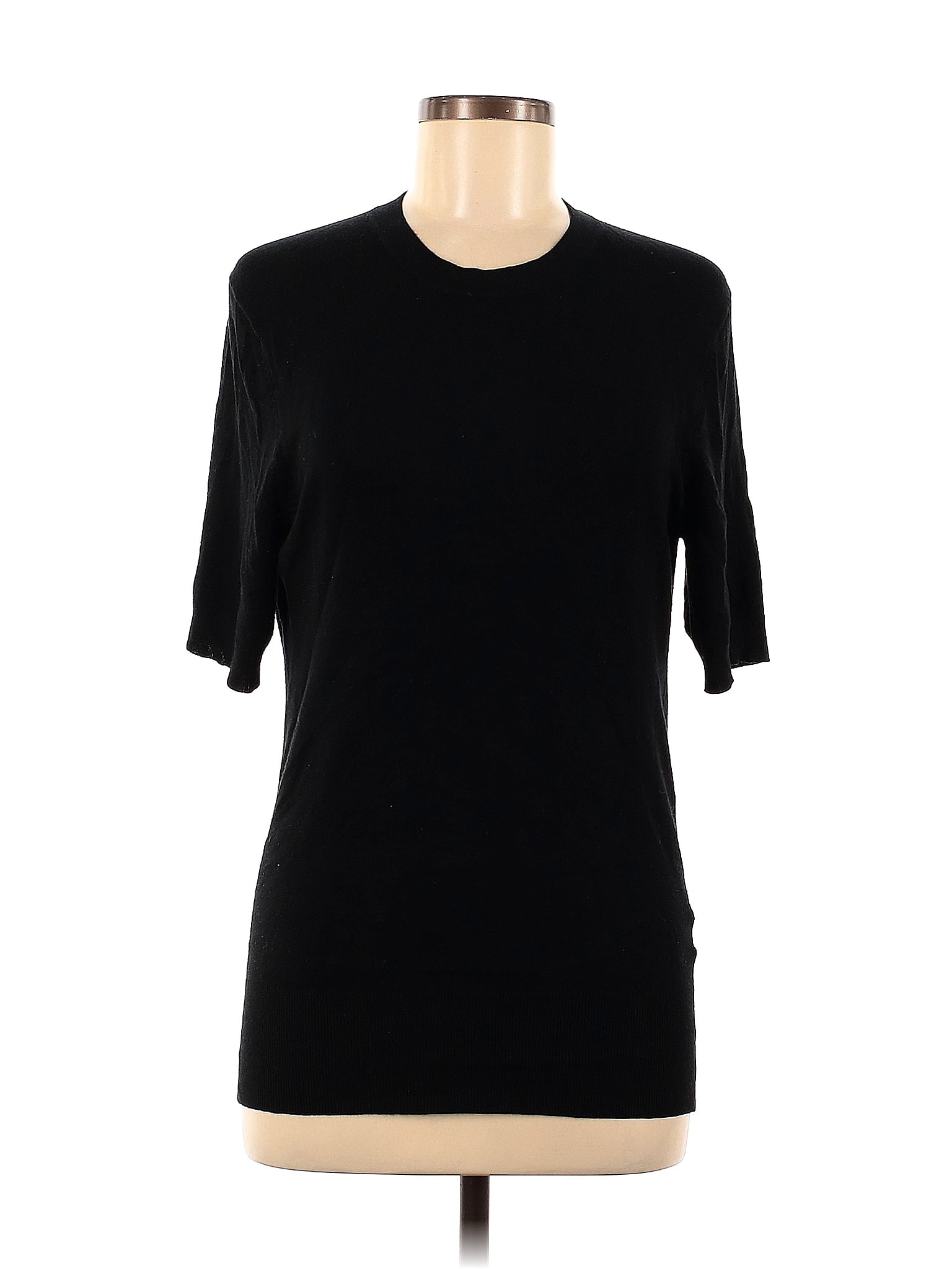 Zara Solid Black Short Sleeve Top Size M 49 Off Thredup