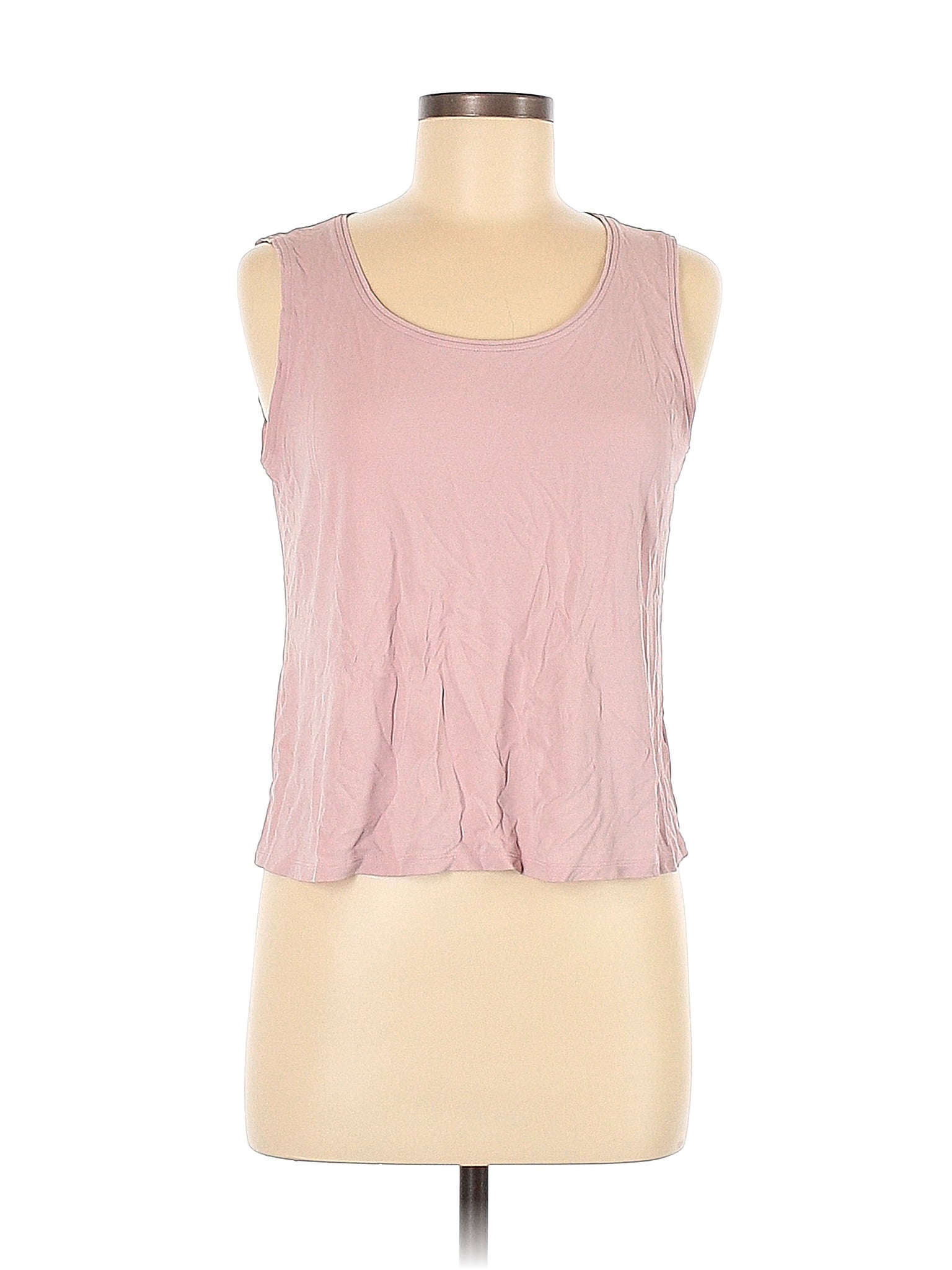 Eileen Fisher 100% Silk Pink Sleeveless T-Shirt Size M (Petite) - 74% ...