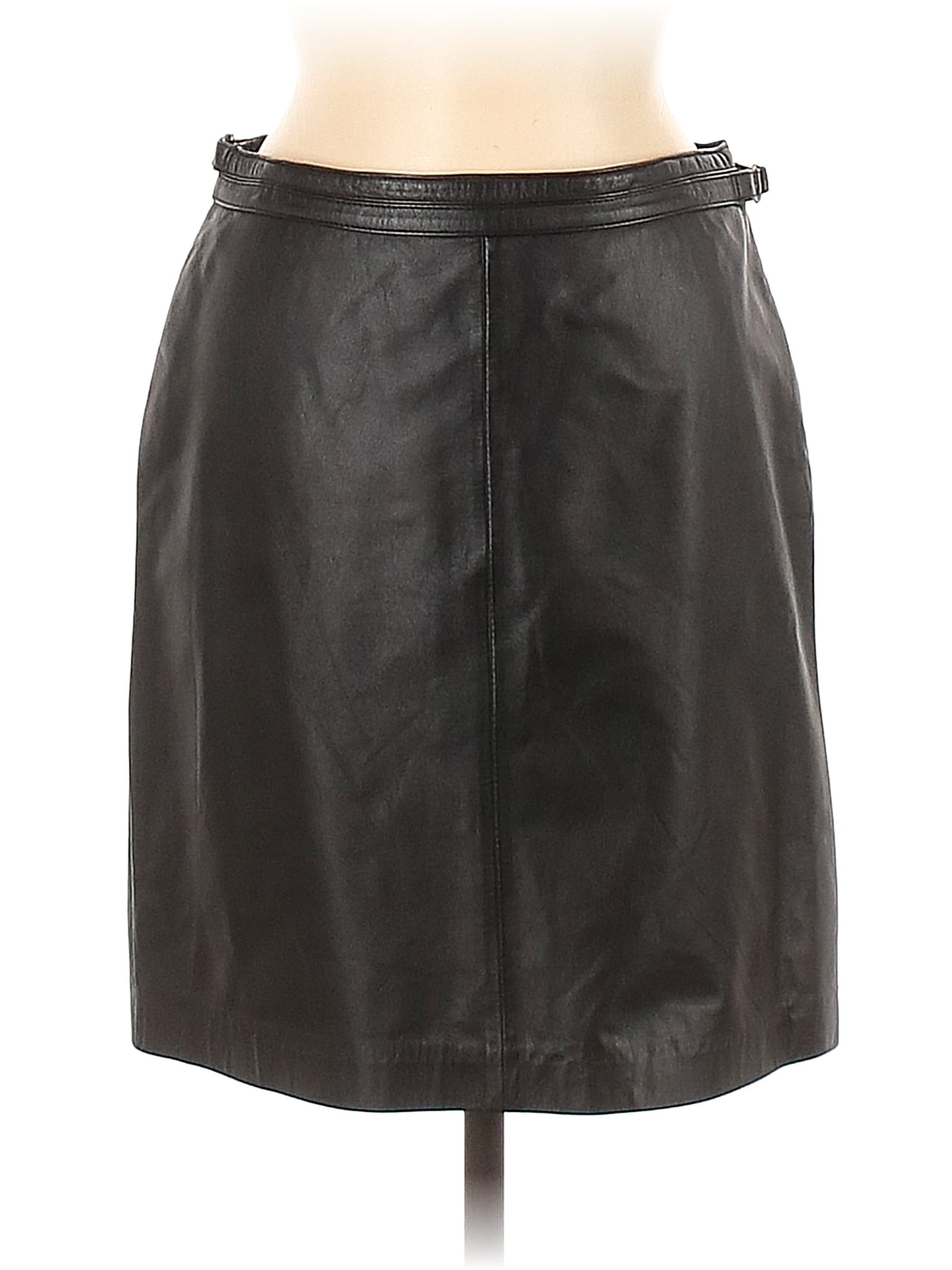 Ralph by Ralph Lauren 100% Cotton Solid Black Leather Skirt Size 6 - 67 ...
