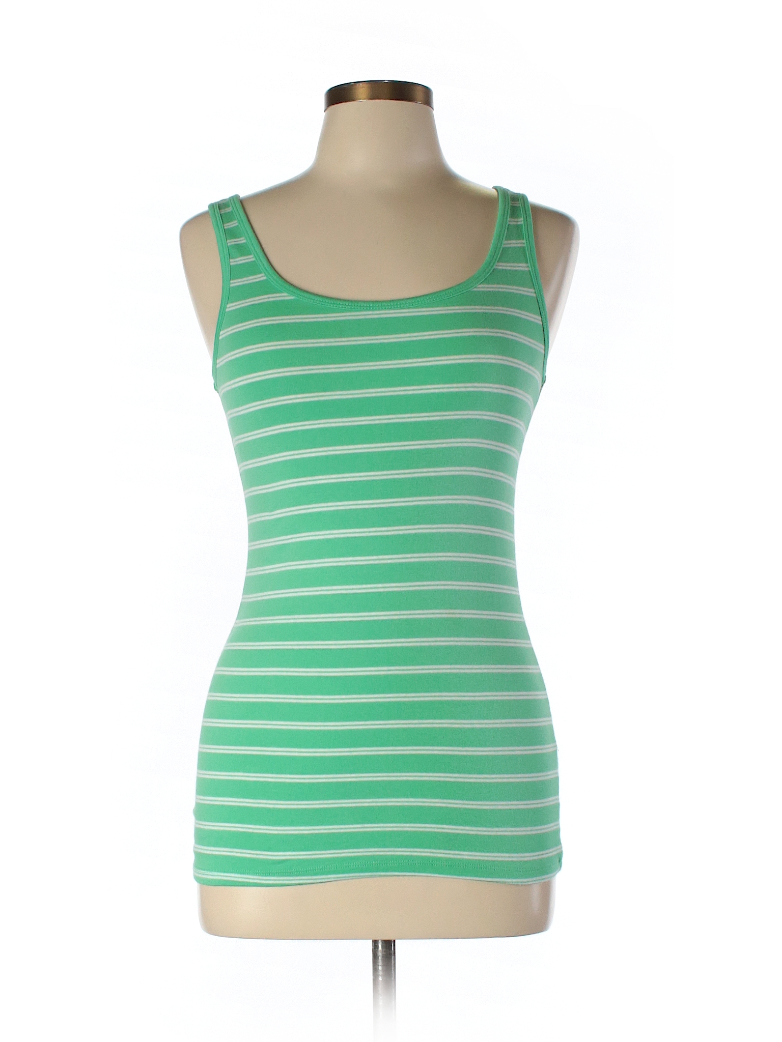 Merona Stripes Green Tank Top Size L - 66% off | thredUP