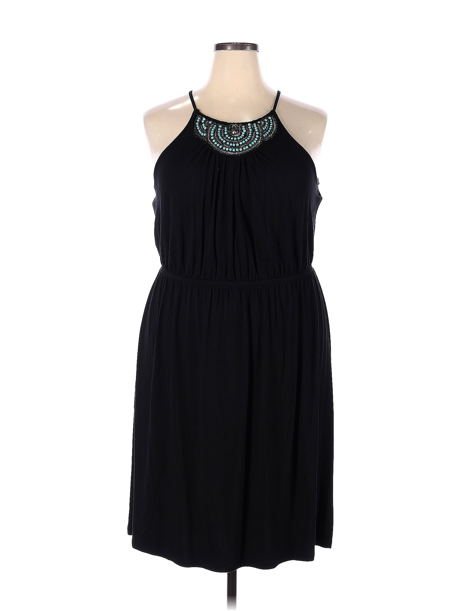 Lane Bryant Solid Black Casual Dress Size 18 20 Plus (Plus) 63 off