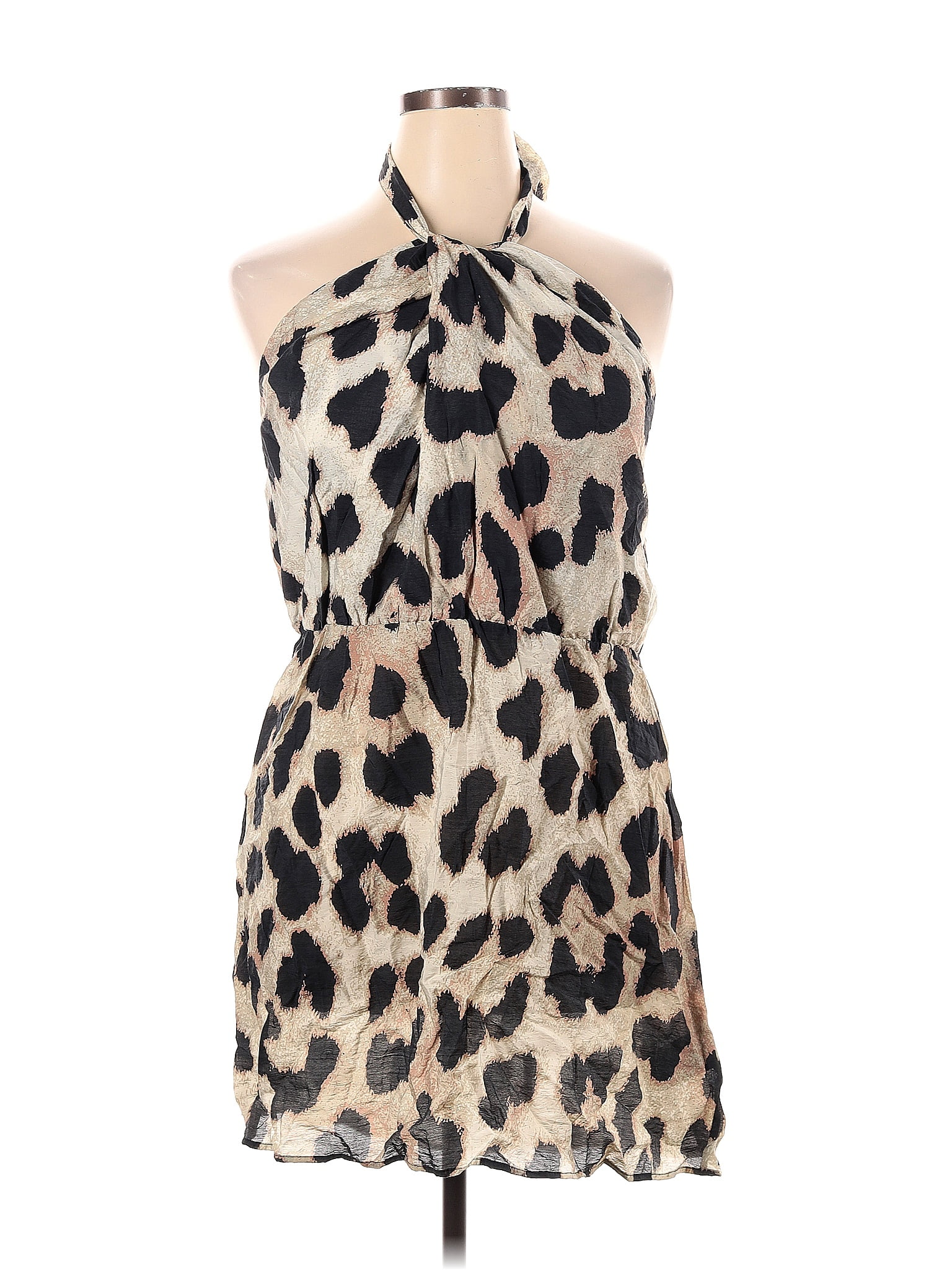 H&M Multi Color Tan Casual Dress Size XL 40 off thredUP