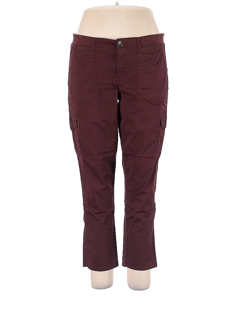 Sonoma Goods For Life Solid Maroon Burgundy Cargo Pants Size 14 52 Off Thredup 4714