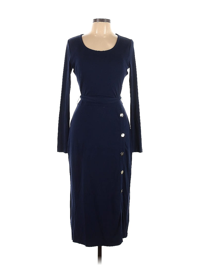 Lauren by Ralph Lauren Solid Navy Blue Casual Dress Size 12 - 69% off ...