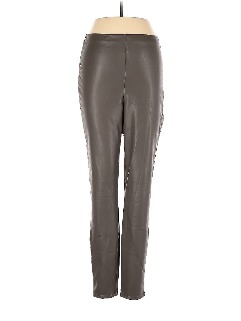 Pre-owned Express Faux Leather Pants In Brown