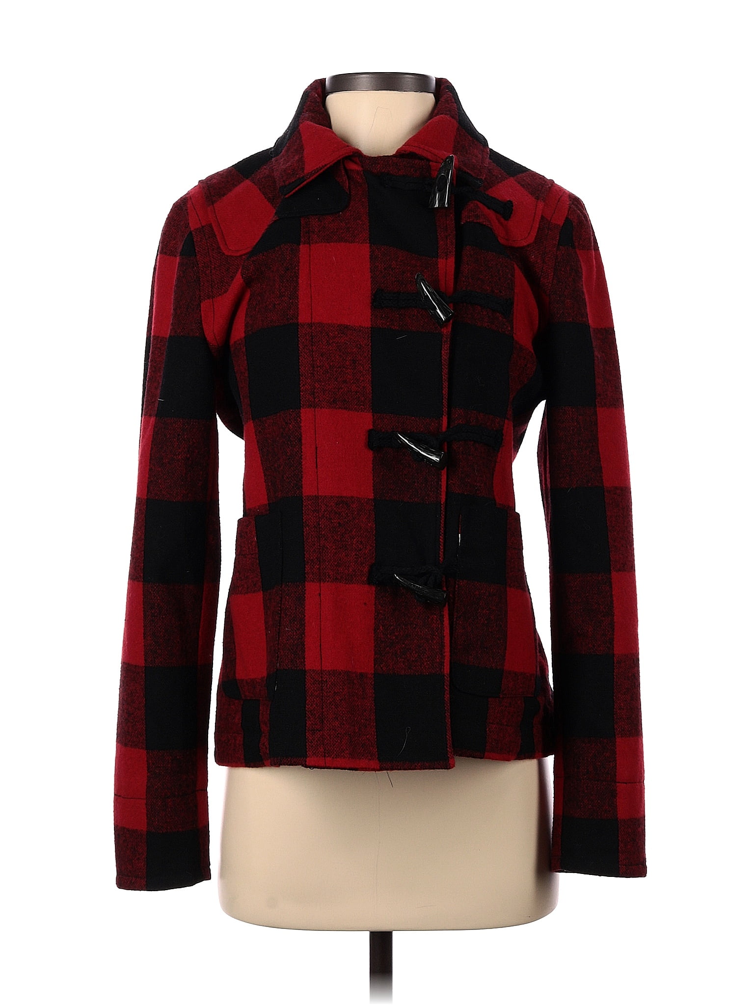 Garnet Hill Checkered-gingham Red Jacket Size 4 - 77% off | thredUP