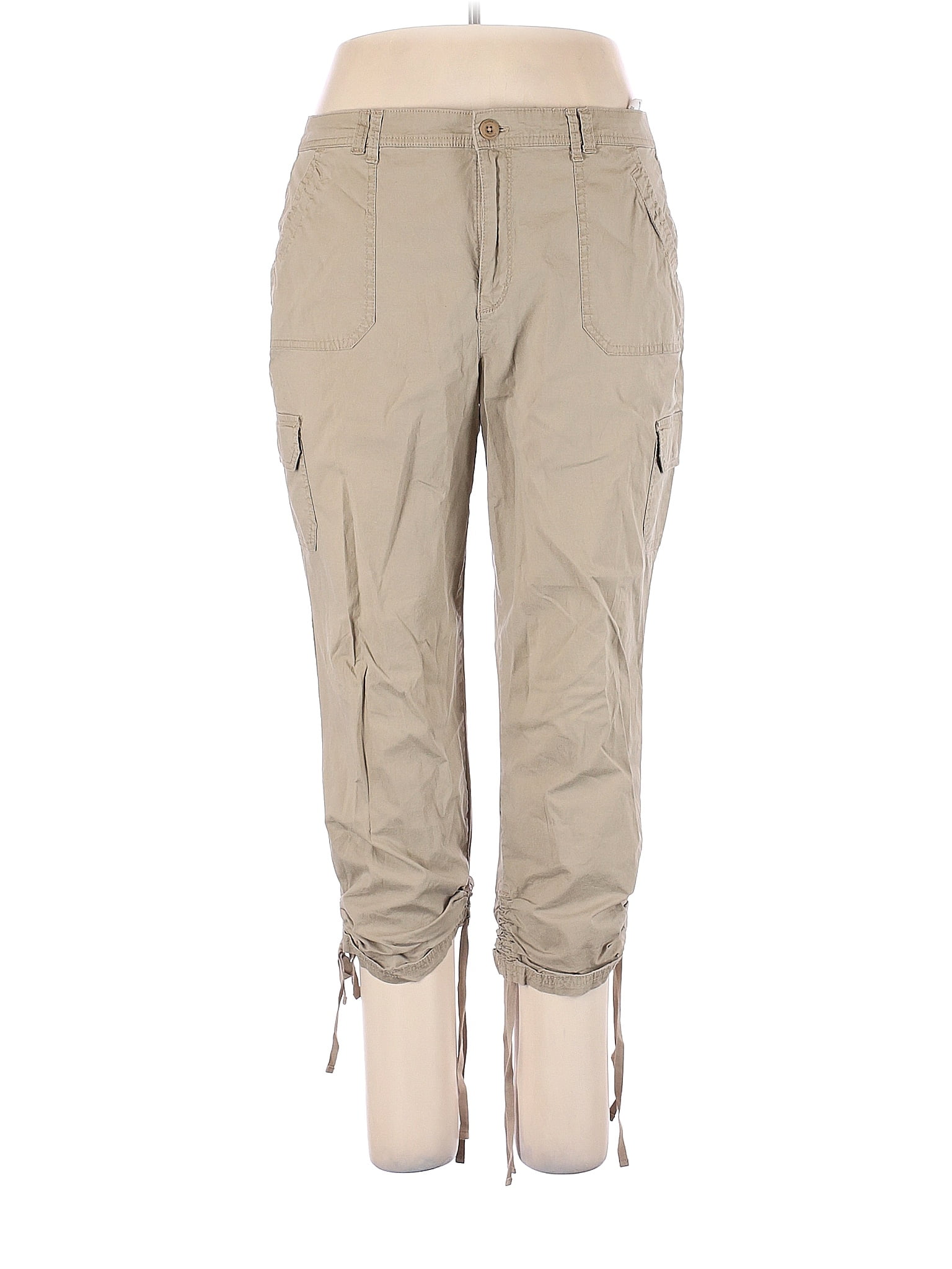 gloria-vanderbilt-solid-tan-cargo-pants-size-14-70-off-thredup