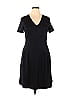 Oui Solid Black Casual Dress Size 10 - photo 1