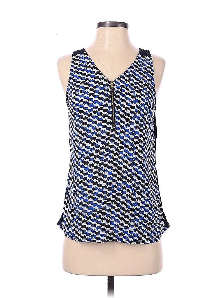 Pre-owned Express Outlet Sleeveless Blouse In Blue