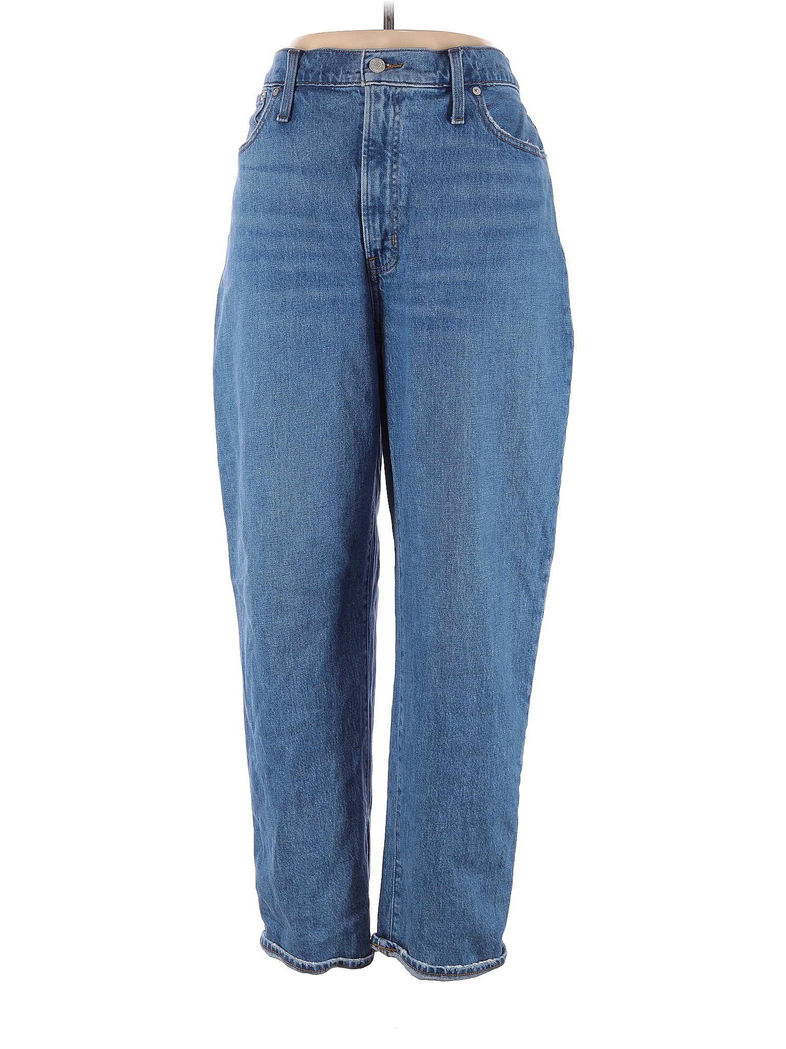 Madewell Solid Blue Jeans 33 Waist - 67% off | thredUP