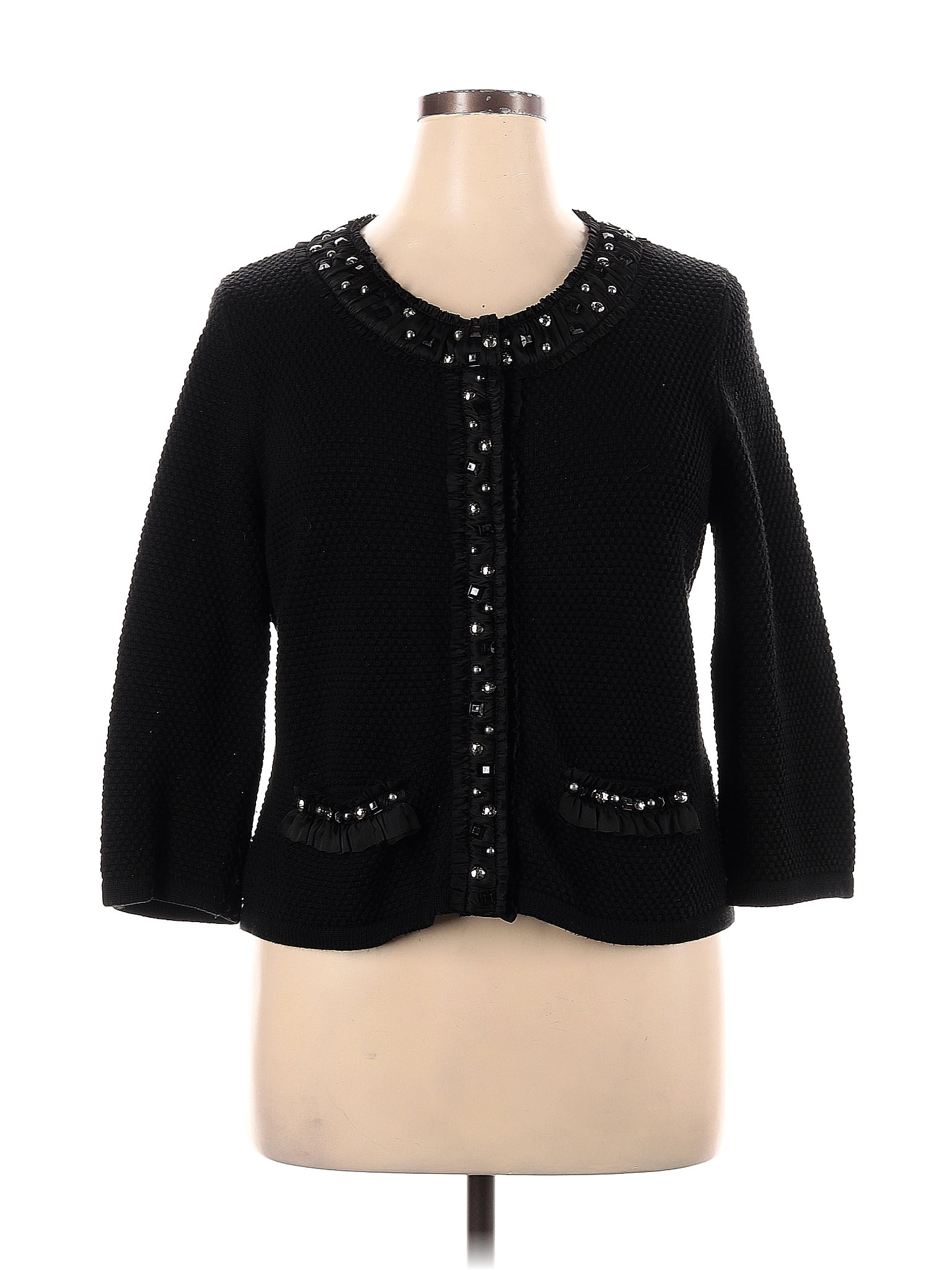 Ruby Rd. Solid Black Jacket Size XL - 71% off | thredUP