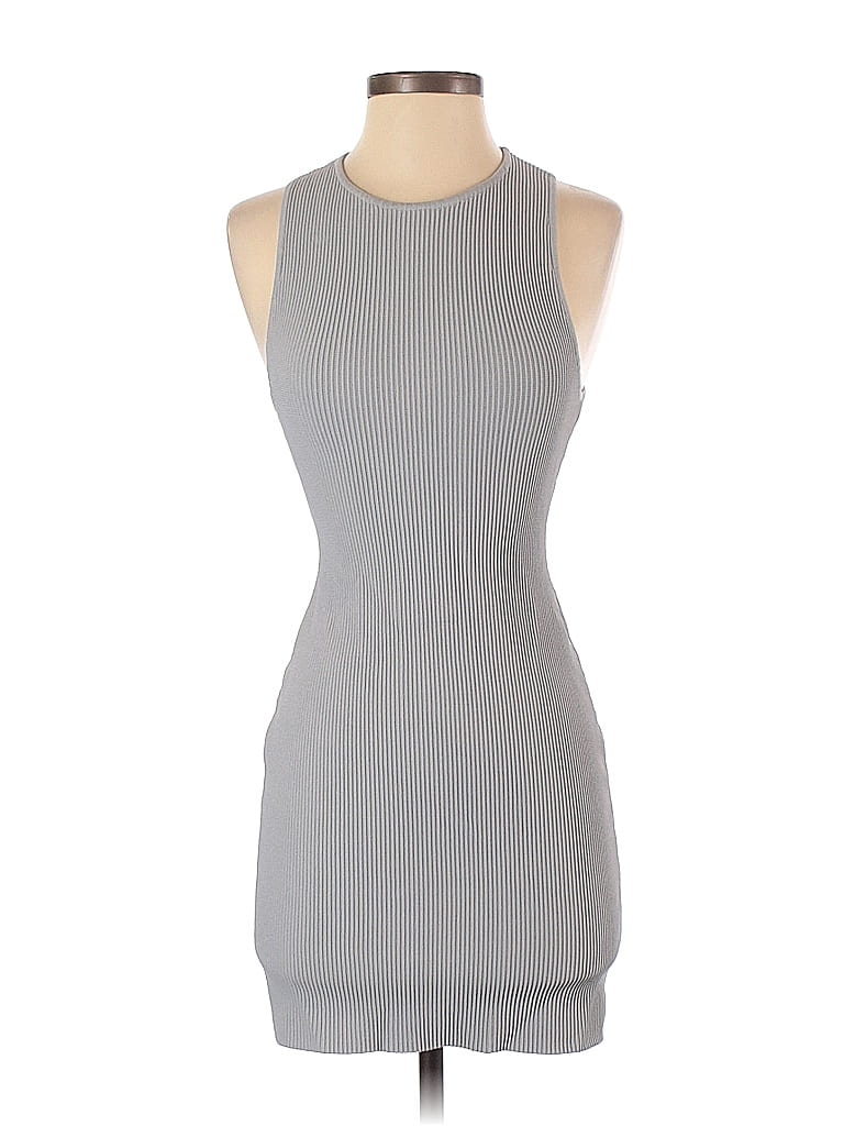 Babaton Solid Gray Casual Dress Size S 65 Off Thredup