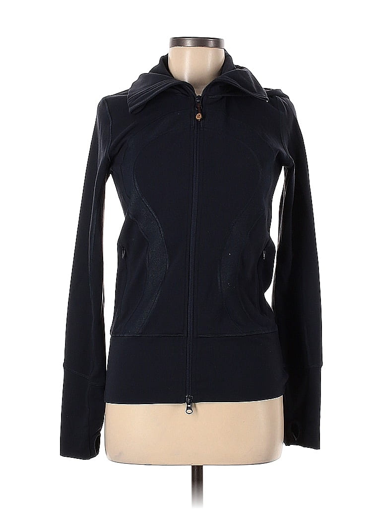 Lululemon Athletica Solid Blue Track Jacket Size 6 - 49% off