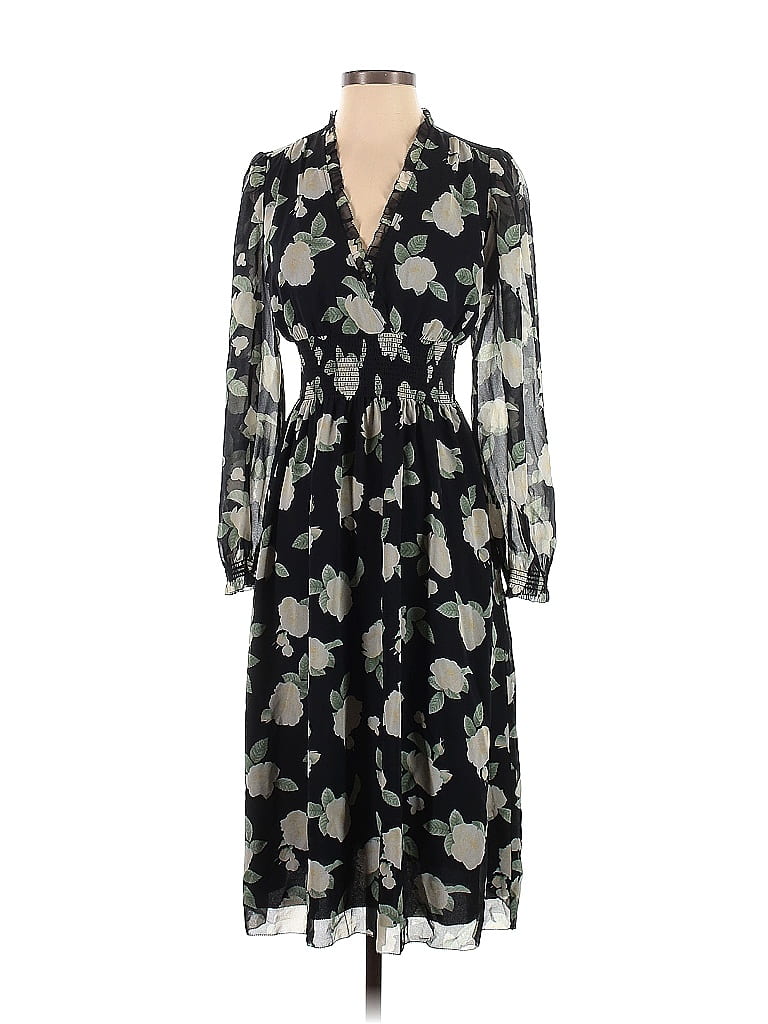Wilfred 100% Polyester Floral Black Casual Dress Size S - 74% off | thredUP