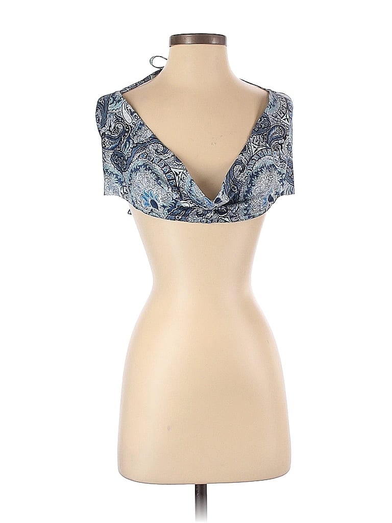 Pre-owned Shein Halter Top Blue Strapless Neckline Tops