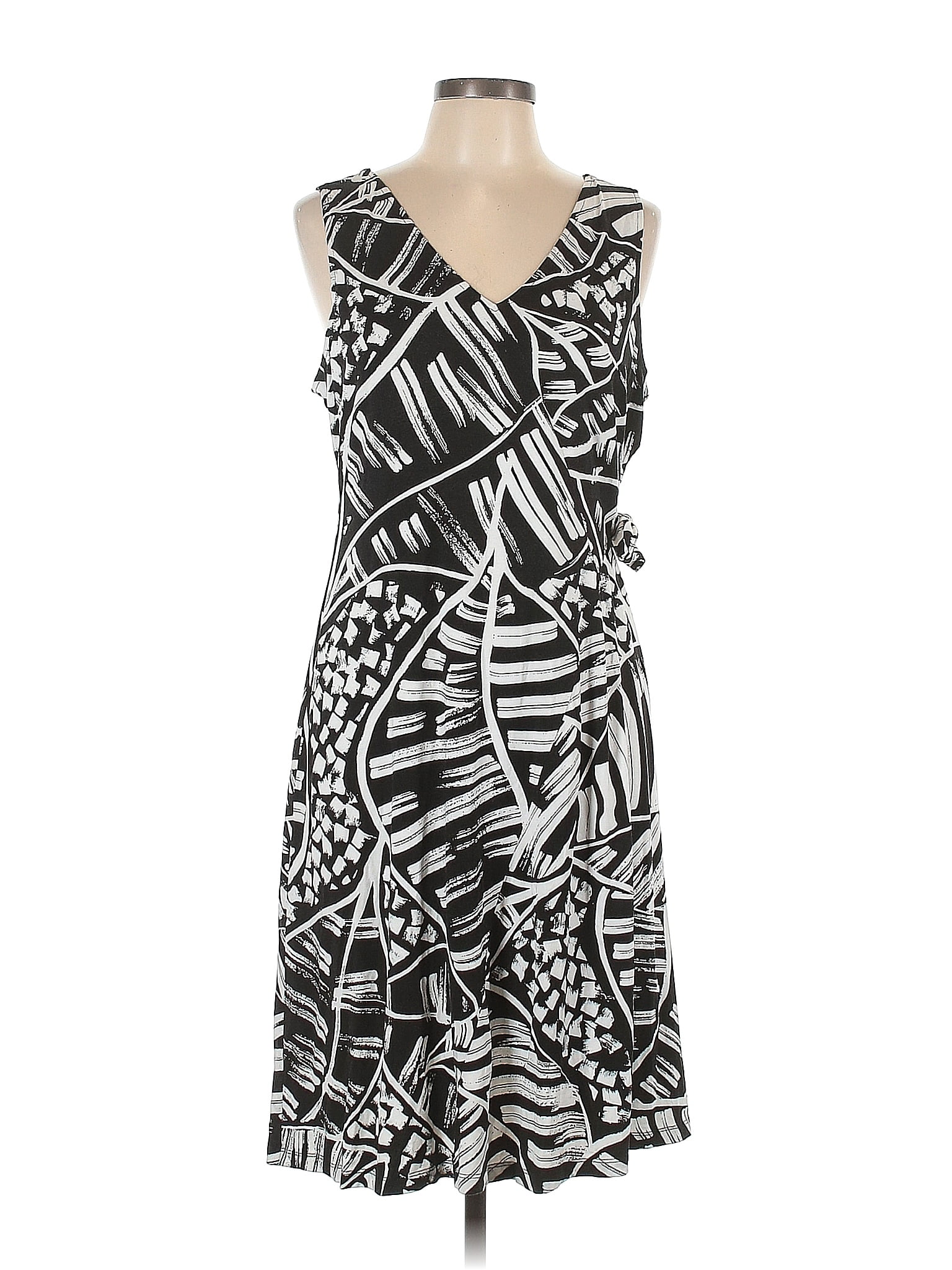 Nic + Zoe Multi Color Black Casual Dress Size L - 79% off | thredUP