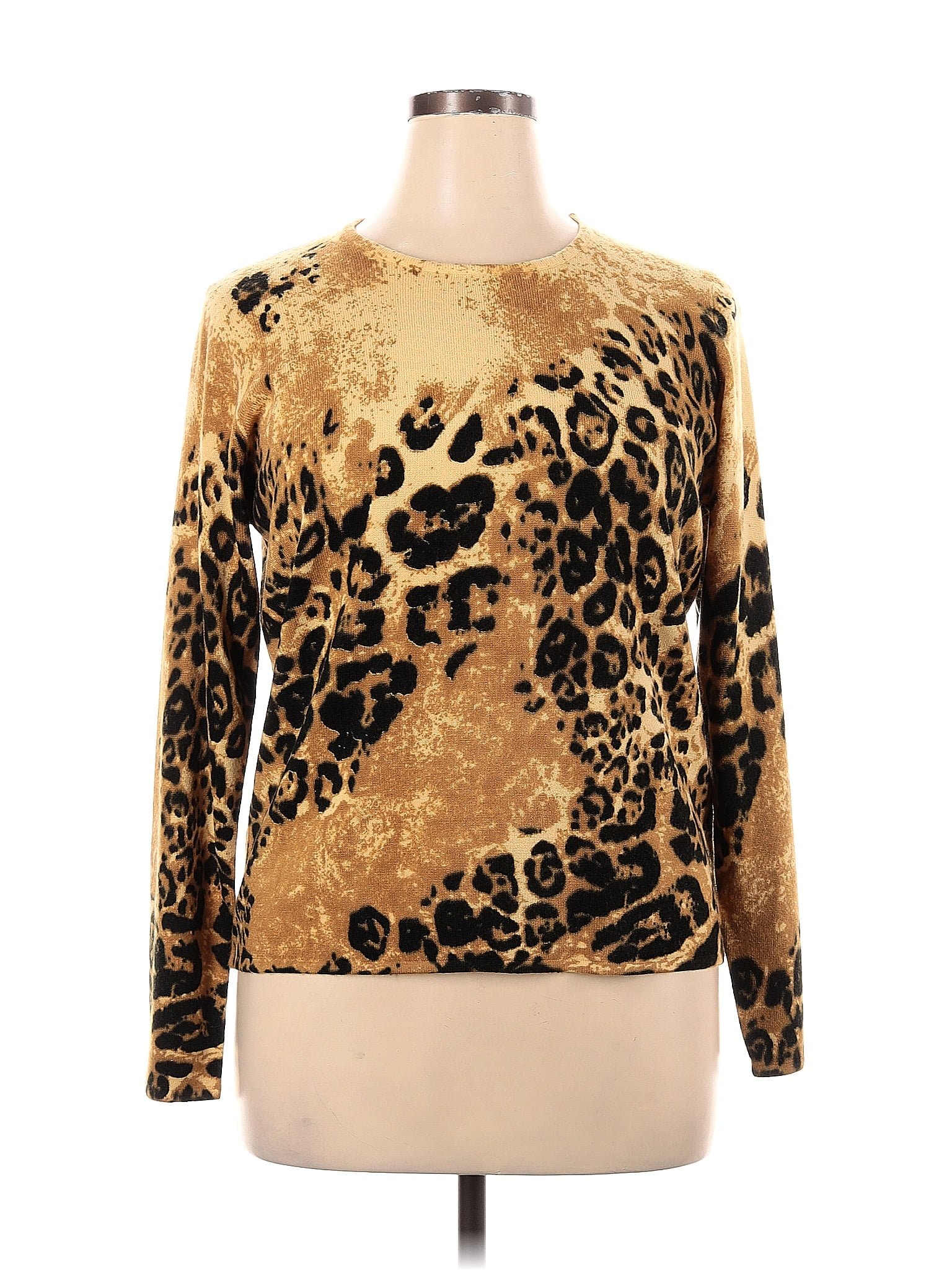 Designers Originals 100% Acrylic Color Block Gold Pullover Sweater Size ...
