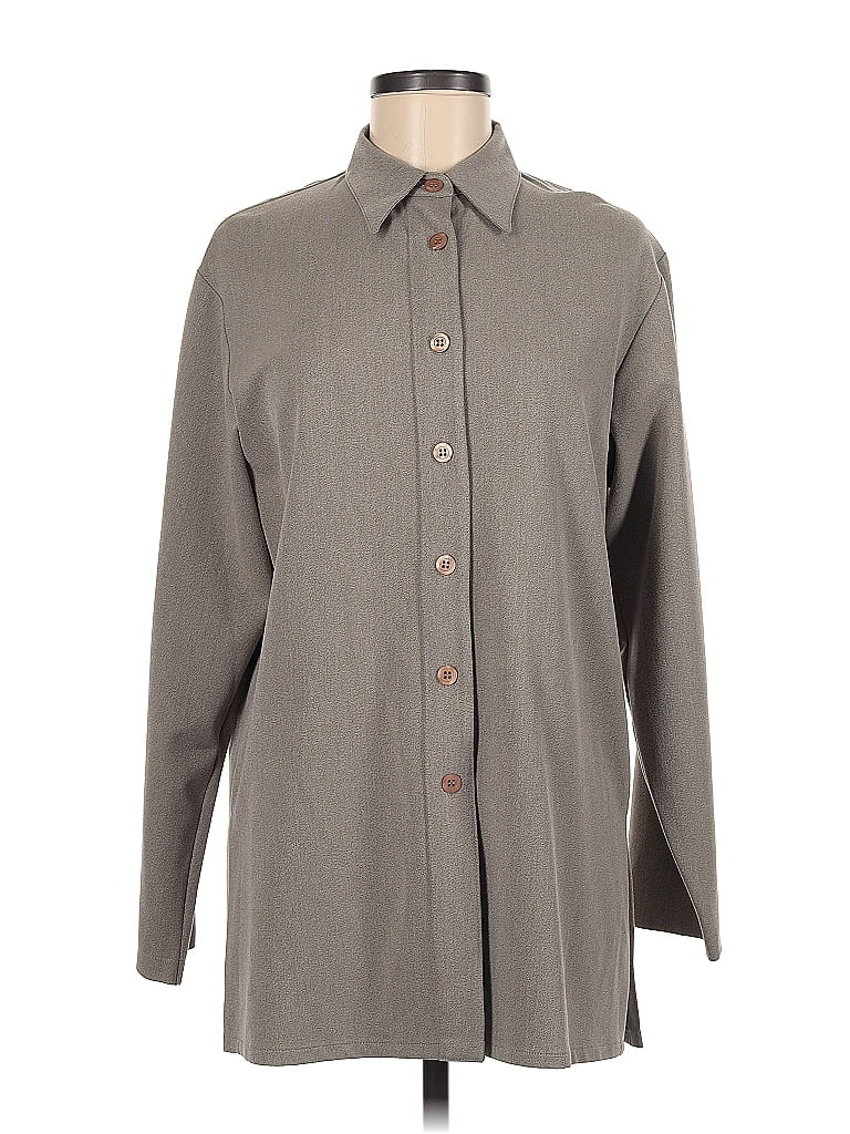 J'envie Sport Solid Gray Jacket Size 6 50 off thredUP