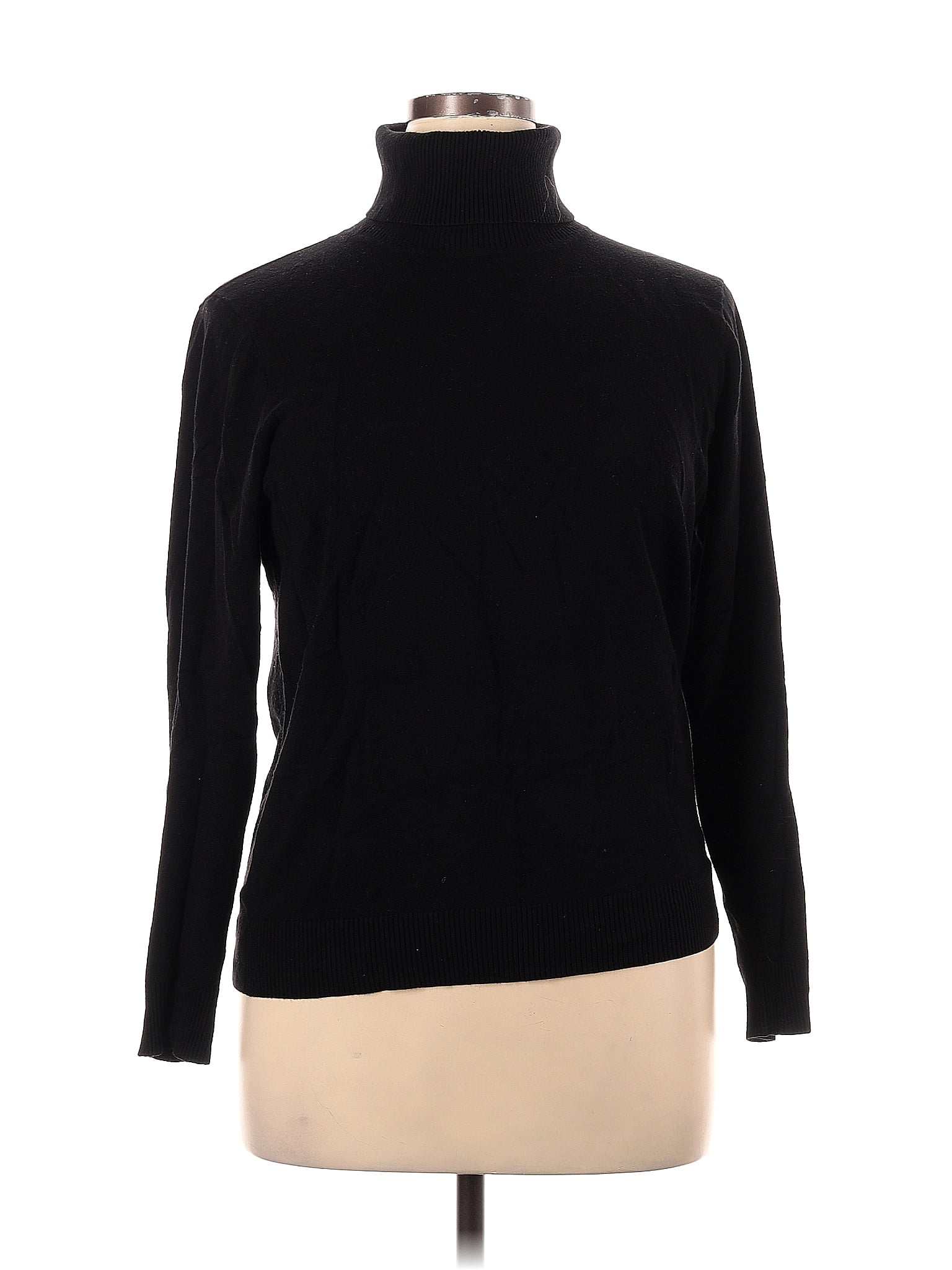 Andrew Marc Solid Black Turtleneck Sweater Size XL - 81% off | thredUP