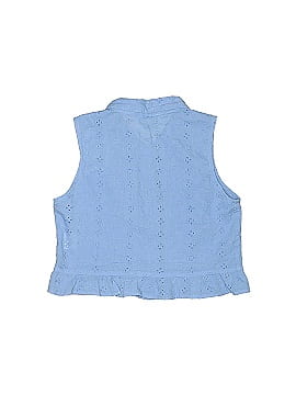 One Step Up Sleeveless Button-Down Shirt (view 2)