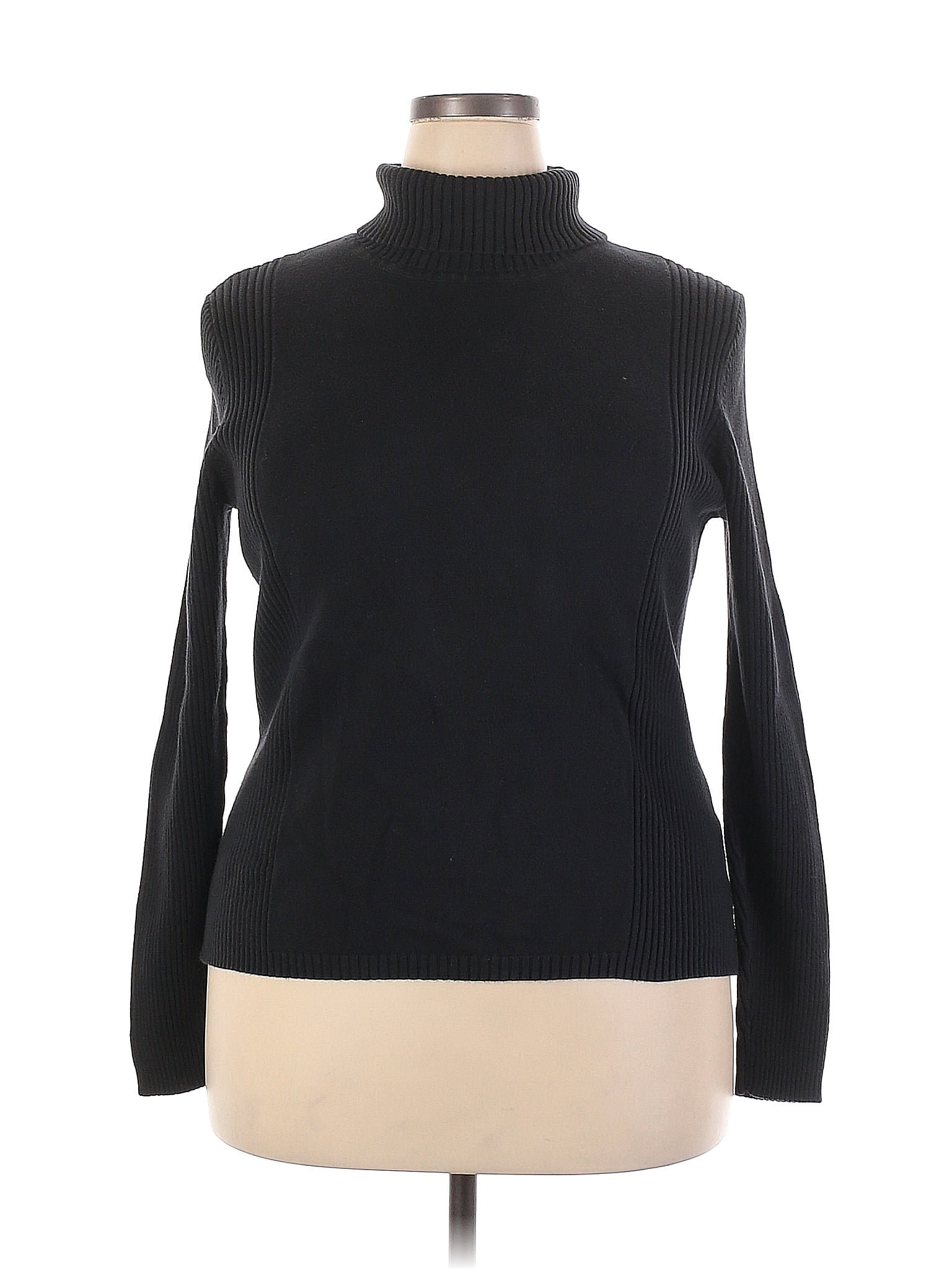 Pull Col Roulé Femme Vert En Coton Leo & Nicole - Taille XL - Manches Longues - Neuf Avec étiquettes