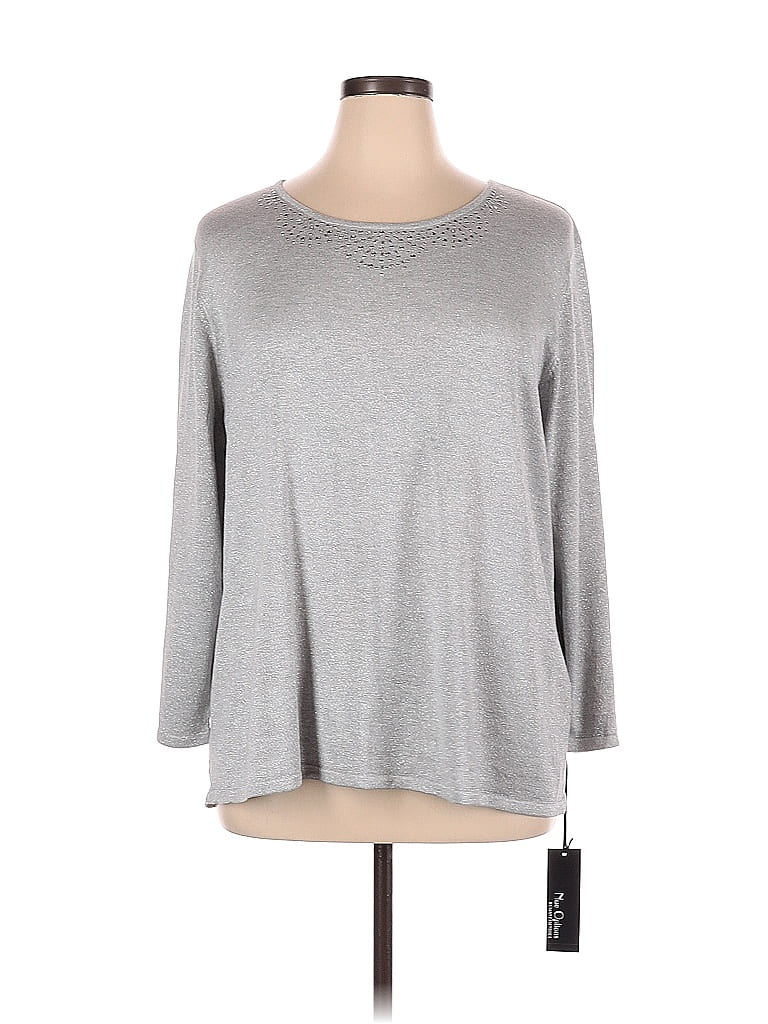 Nue Options Marled Gray Long Sleeve Top Size 2X (Plus) - 59% off | thredUP