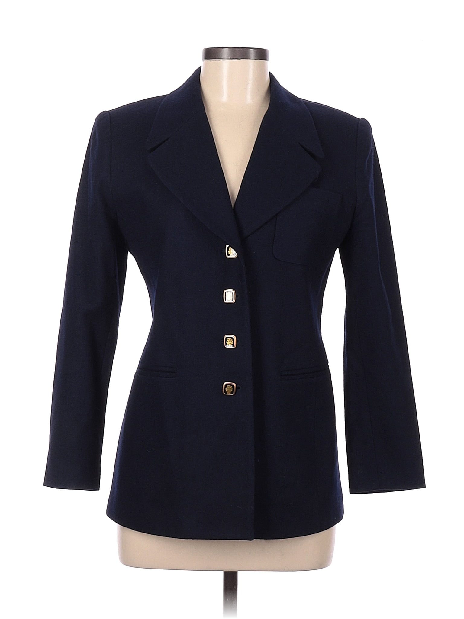 Le Suit Blue Tweed Blazer - 14
