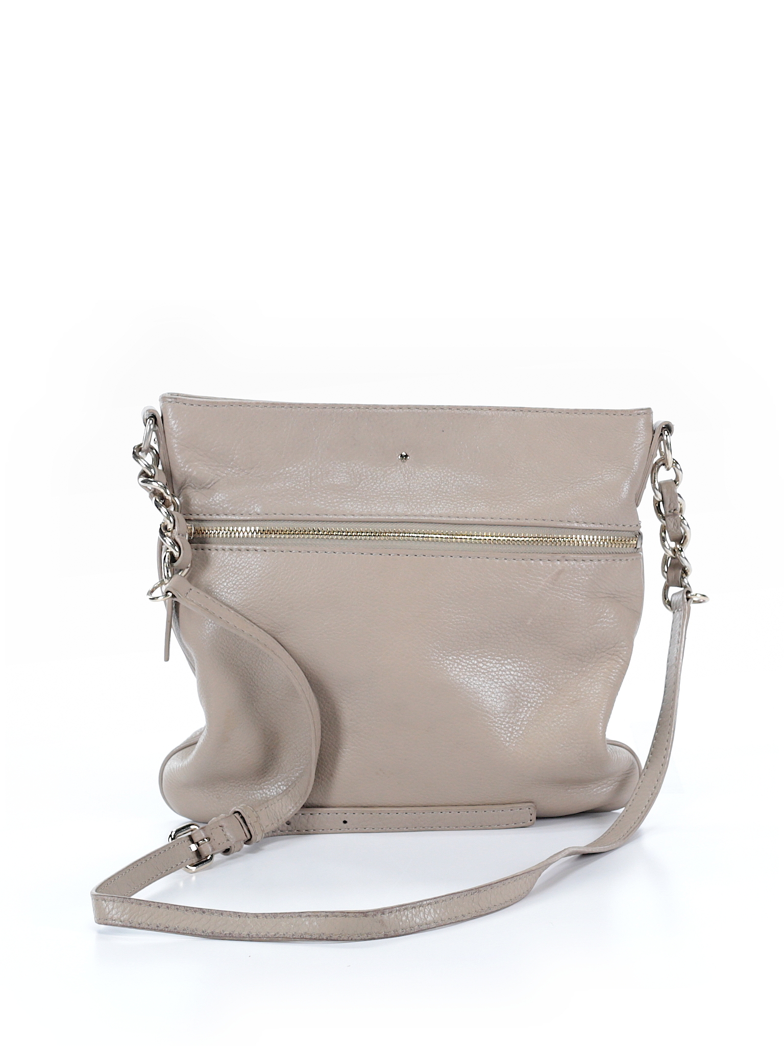 Unbranded Solid Gray Leather Crossbody Bag One Size - 73% off | thredUP