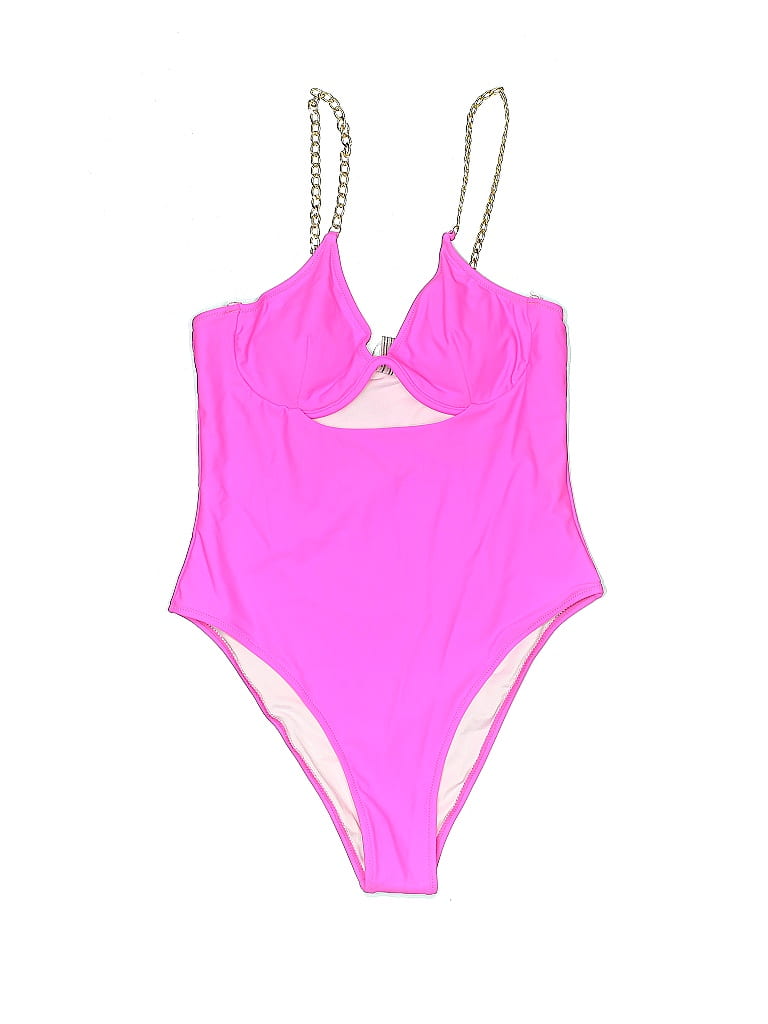 Assorted Brands Solid Pink One Piece Swimsuit Size M 55 Off Thredup 6690