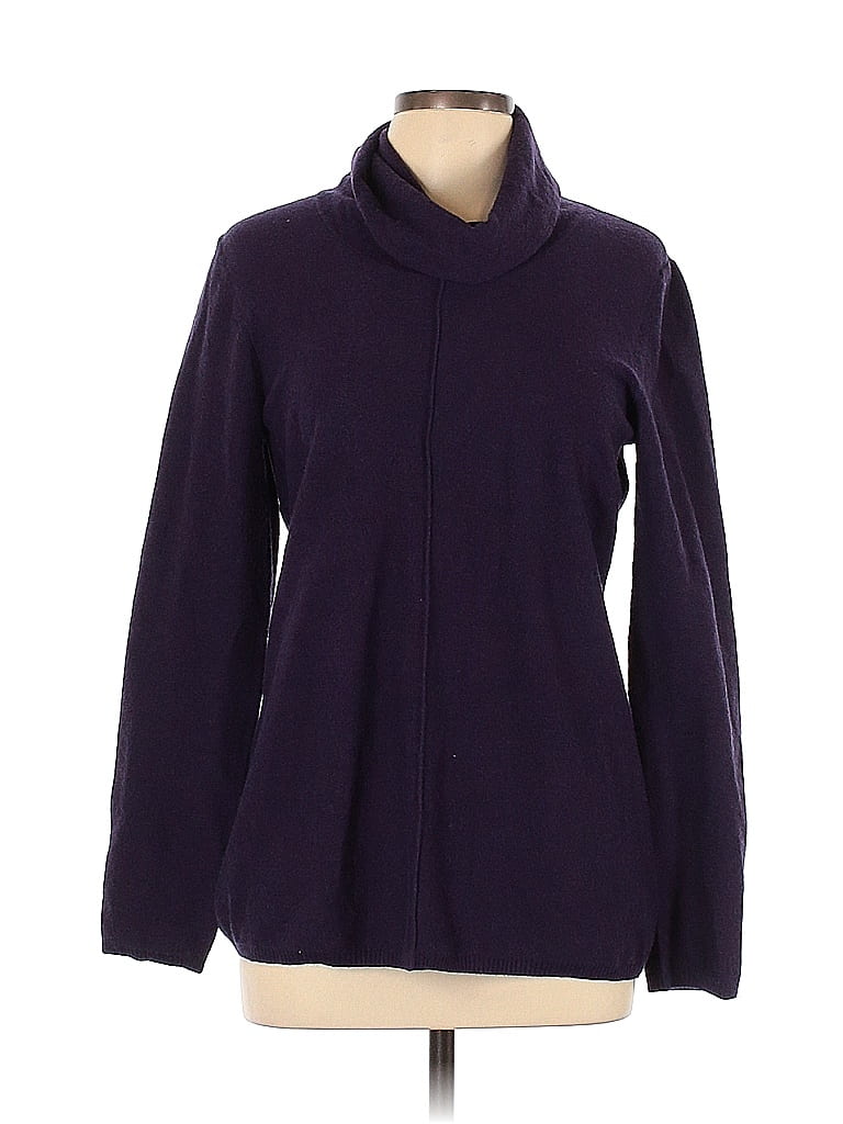 CALVIN KLEIN JEANS Color Block Solid Purple Pullover Sweater Size L ...