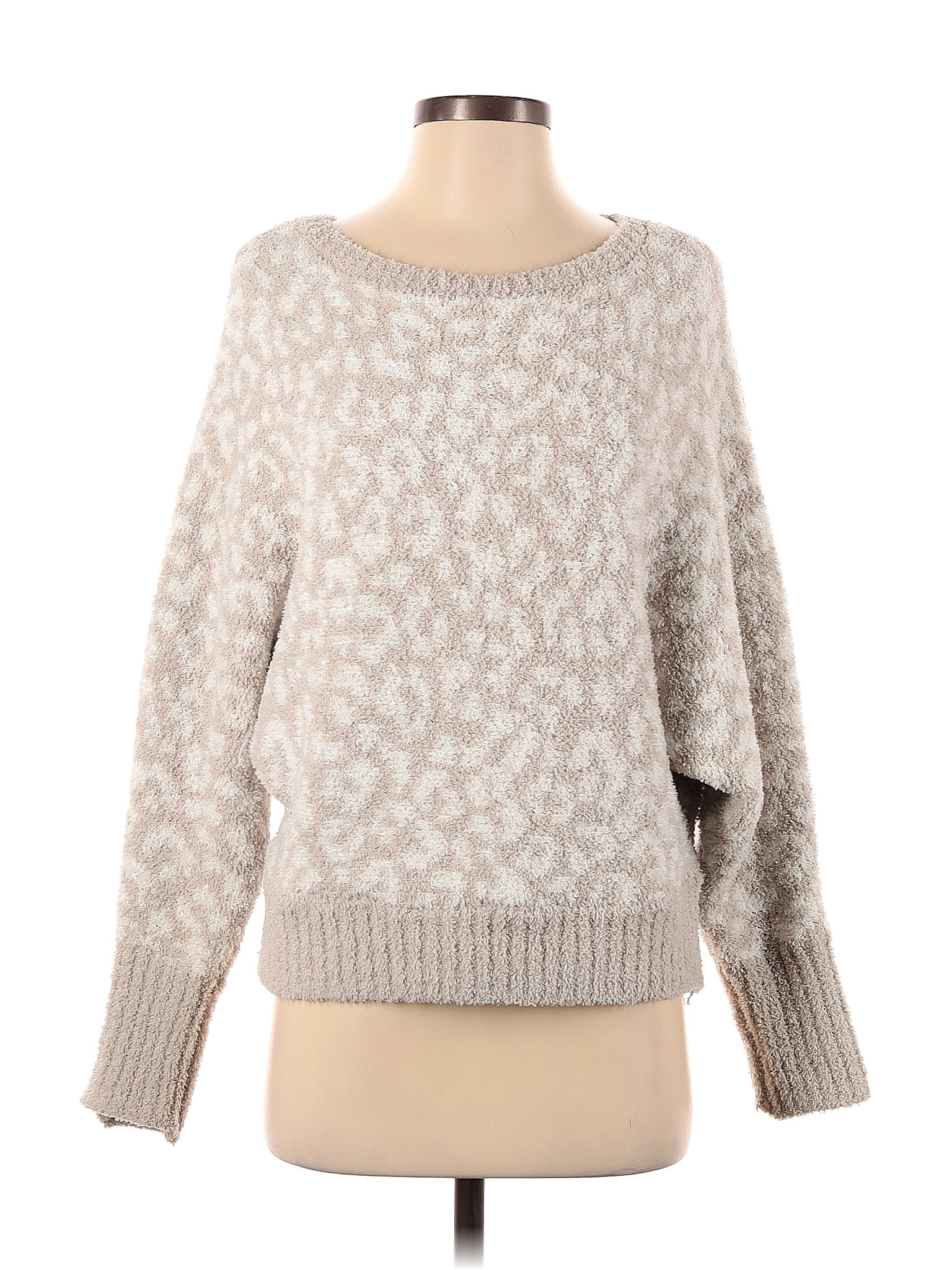 Jessica Simpson 100% Polyester Color Block Leopard Print Gray Pullover ...