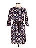 Boden Jacquard Argyle Fair Isle Graphic Purple Casual Dress Size 10 - photo 1
