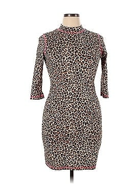 Slate & Willow Leopard Mock Neck Dress (view 1)