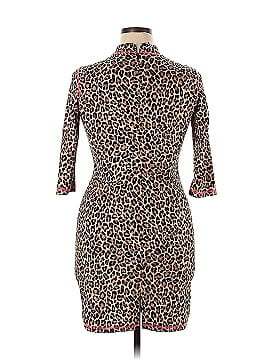 Slate & Willow Leopard Mock Neck Dress (view 2)